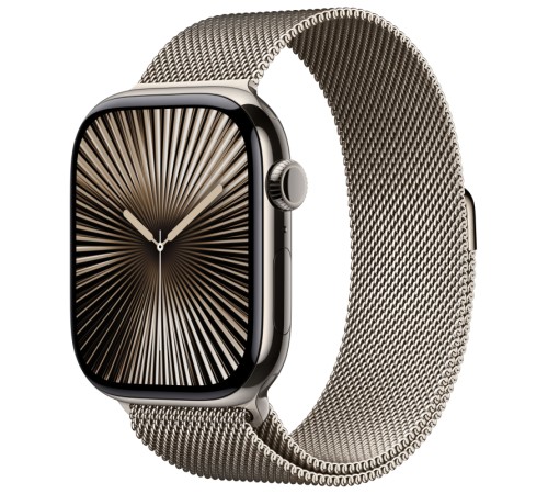 Apple Watch S10 46 мм с титановым корпусом и Milanese Loop S/M: элегантность и стиль