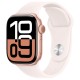 Роскошные Apple Watch S10 46 мм в розовом золотом корпусе с ремешком Light Blush Sport Band, размер US M/L
