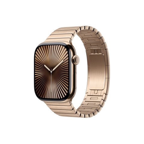 Apple Watch S10 46mm Gold Titanium Case with Gold Link Bracelet