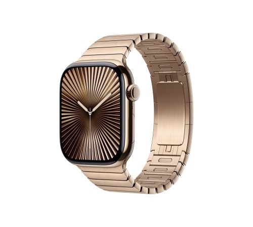Apple Watch S10 46mm Gold Titanium Case with Gold Link Bracelet