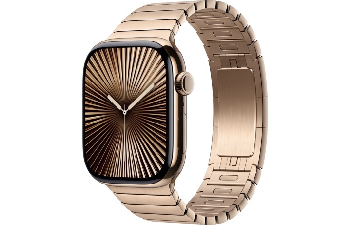 Apple Watch S10 46mm Gold Titanium Case with Gold Link Bracelet