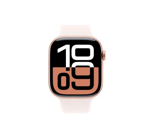 Apple Watch S10 46mm Rose Gold Aluminium Case with Light Blush Sport Band US S/M (MWWT3)