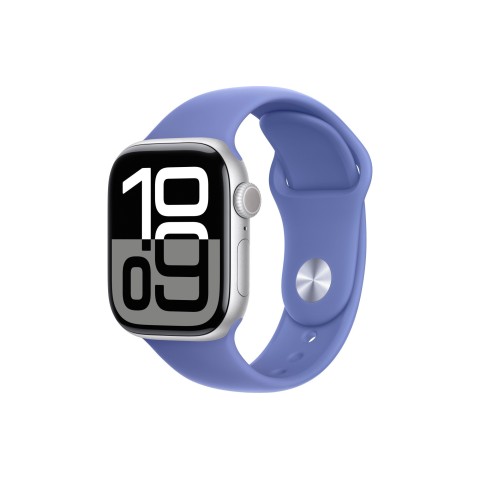 Apple Watch S10 42mm Silver Aluminium Case with  Periwinkle Sport Band S/M