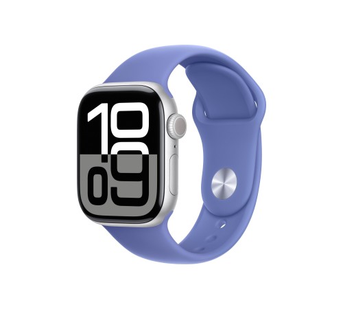 Apple Watch S10 42mm Silver Aluminium Case with  Periwinkle Sport Band S/M