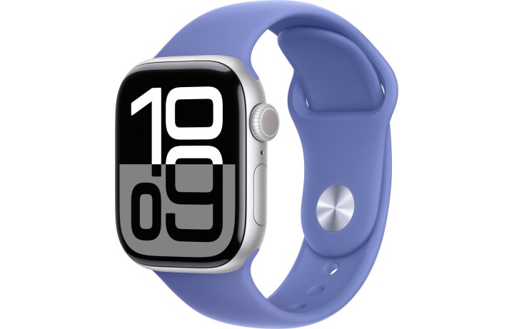 Apple Watch S10 42mm Silver Aluminium Case with  Periwinkle Sport Band S/M