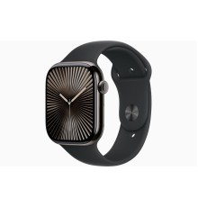 Apple Watch S10 42mm Slate Titanium Case with Black Sport Band M/L (HK)