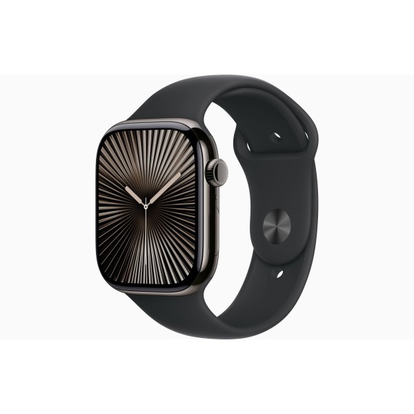 Apple Watch S10 42mm Slate Titanium Case with Black Sport Band M/L (HK)