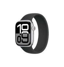 Apple Watch S10 42mm Silver Aluminium Case with Black Solo Loop