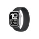 Apple Watch S10 42 мм с серебристым алюминиевым корпусом и чёрной лентой Solo Loop