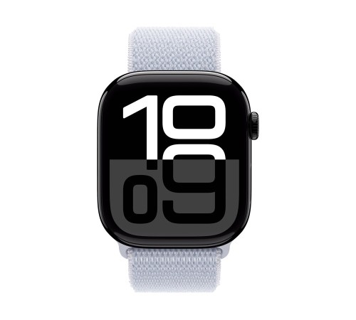 Apple Watch S10 42mm Jet Black Aluminium Case with Blue Cloud Sport Loop 