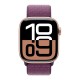 Apple Watch S10 46mm GPS + Cellular Rose Gold Aluminum Case with Plum Sport Loop 