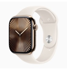 Apple Watch S10 42mm Gold Titanium Case with Starlight Sport Band M/L (HK)
