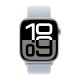 Apple Watch S10 46 мм в серебристом алюминиевом корпусе с синим спортивным ремешком Cloud Loop