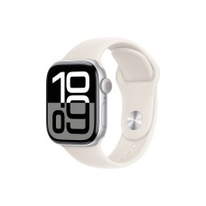 Apple Watch S10 42mm Silver Aluminium Case with with Starlight Sport Band  M/L