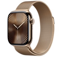 Apple Watch S10 42mm Gold Titanium Case with Gold Milanese Loop