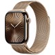 Роскошные Apple Watch S10: золотой титановый корпус 42 мм с браслетом Milanese Loop