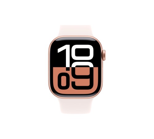 Роскошные Apple Watch S10 42mm GPS + Cellular в розовом золотом корпусе с ремешком Light Blush