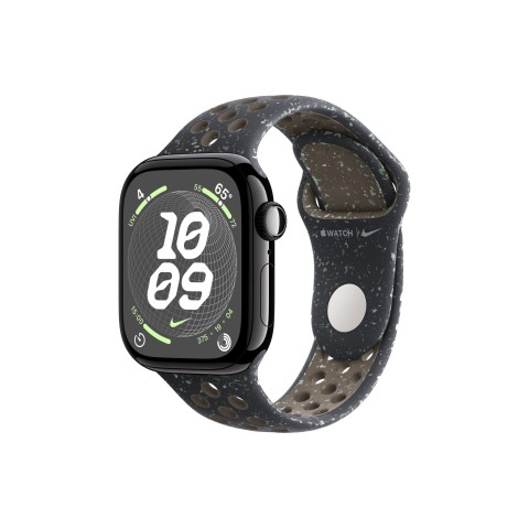 Apple Watch S10 42mm Jet Black Aluminum Case with Midnight Sky Nike Sport Band M/L
