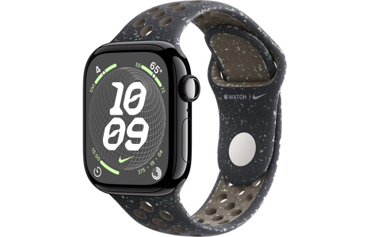 Apple Watch S10 42mm Jet Black Aluminum Case with Midnight Sky Nike Sport Band M/L