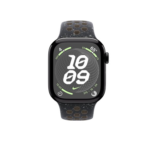 Apple Watch S10 42mm Jet Black Aluminum Case with Midnight Sky Nike Sport Band M/L
