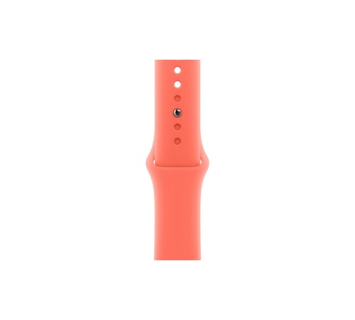 Apple Watch S10 42mm Jet Black Aluminum Case with Tangerine Sport Band S/M