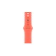 Apple Watch S10 42mm Jet Black Aluminum Case with Tangerine Sport Band S/M