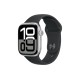 Apple Watch S10 42mm Silver Aluminum Case with Black Sport Band S/M