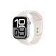 Apple Watch S10 46 мм с алюминиевым корпусом цвета «серебро» и спортивным ремешком «Starlight» S/M