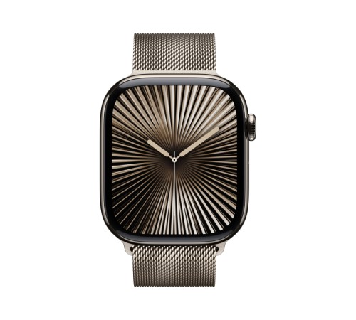Apple Watch S10 46 мм в титановом корпусе Natural Titanium с Milanese Loop M/L — элегантность и стиль