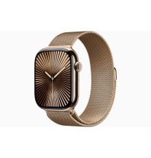 Apple Watch S10 46mm Gold Titanium Case with Gold Milanese Loop M/L (US)