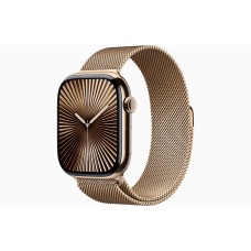 Apple Watch S10 46mm Gold Titanium Case with Gold Milanese Loop M/L (US)