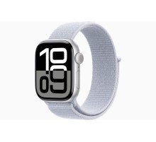 Apple Watch S10 42mm Silver Aluminium Case with Blue Cloud Sport Loop 