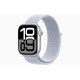 Apple Watch S10 42 мм с серебристым алюминиевым корпусом и спортивным ремешком Blue Cloud