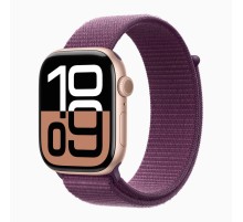 Apple Watch S10 42mm Rose Gold Aluminum Case with Plum Sport Loop