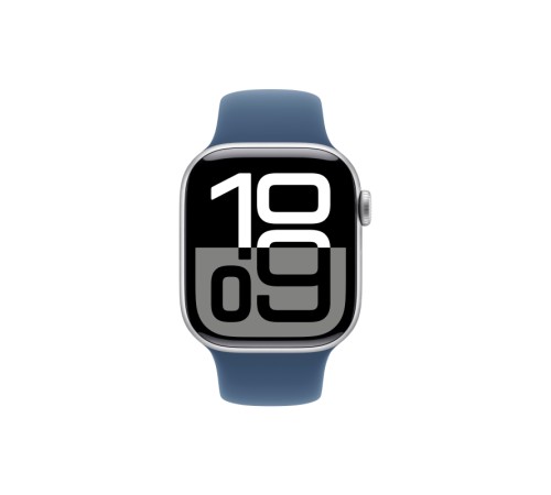 Серебряные Apple Watch S10 с джинсовым ремешком, корпус 42 мм, размер S/M