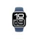 Серебряные Apple Watch S10 с джинсовым ремешком, корпус 42 мм, размер S/M