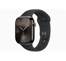 Apple Watch S10 46mm Slate Titanium Case with Black Sport Band M/L
