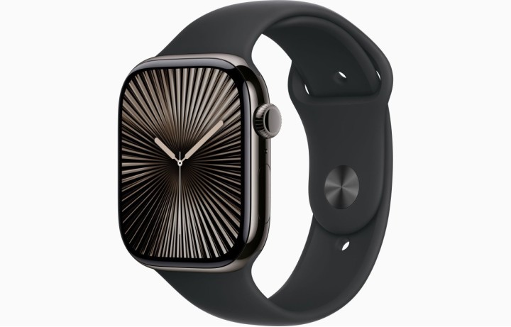 Apple Watch S10 46mm Slate Titanium Case with Black Sport Band M/L