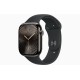 Apple Watch S10 46 мм в титановом корпусе Slate Titanium с чёрным спортивным ремешком M/L