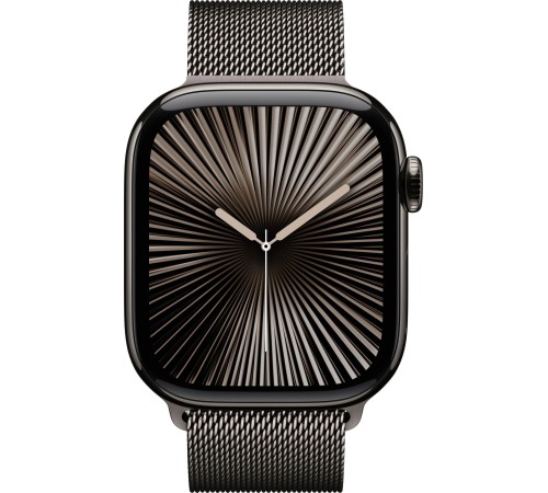 Apple Watch S10 46 мм в титановом корпусе Slate с браслетом Milanese Loop M/L — стиль и функциональность