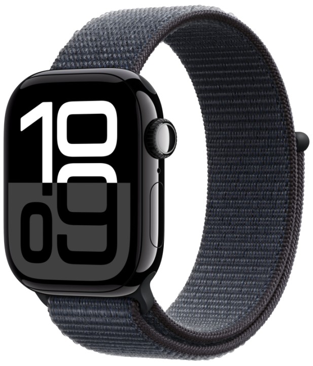 Apple Watch S10 46mm Aluminium Jet Black Sport Loop (MWWR3)