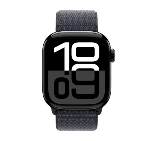 Новые Apple Watch S10 46 мм: стильные часы в алюминиевом корпусе Jet Black с Sport Loop
