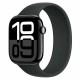 Роскошные Apple Watch S10 46mm в чёрном алюминиевом корпусе с ремешком Solo Loop, размер 10