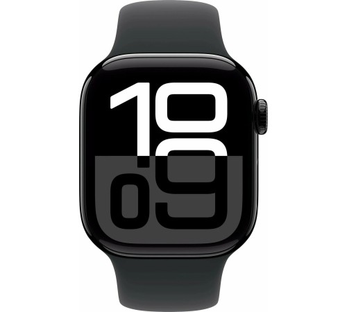 Роскошные Apple Watch S10 46mm в чёрном алюминиевом корпусе с ремешком Solo Loop, размер 10