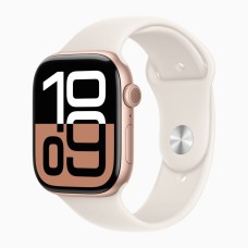 Apple Watch S10 42mm Rose Gold Aluminium Case with Starlight Sport Band S/M Apple Watch S10 42mm Rose Gold Aluminium Case with Starlight Sport Band S/M