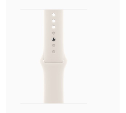 Роскошные Apple Watch S10 42 мм в розовом золотом алюминиевом корпусе со спортивным ремешком Starlight, размер S/M
