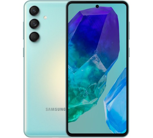 Смартфон Samsung Galaxy M55 8/256Gb в зелёном цвете — мощный и стильный гаджет.