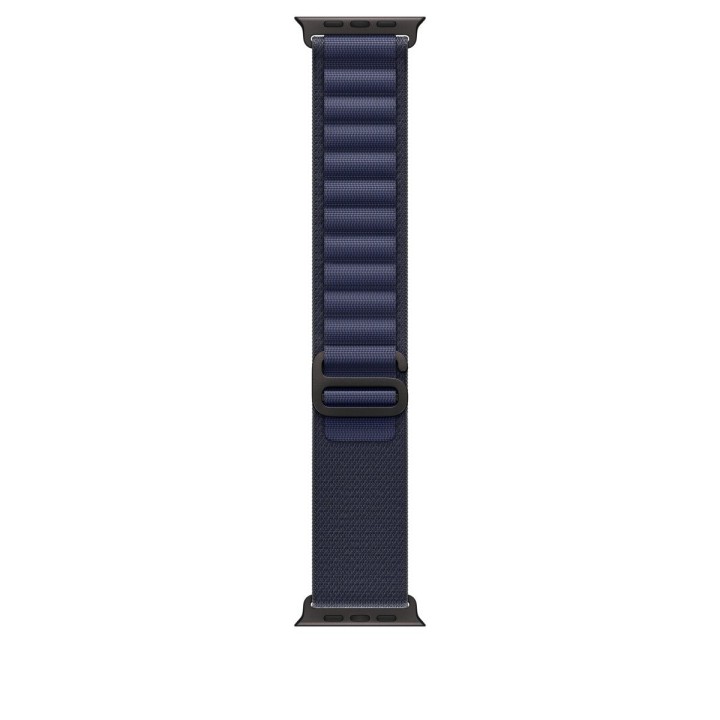 Ремешок для Apple Watch Ultra 49mm Navy Alpine Loop - M (Темно-синий) Black Titanium Finish