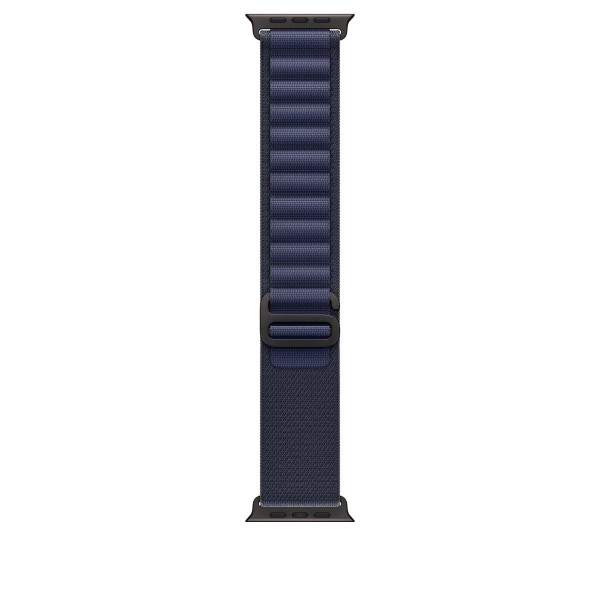 Ремешок для Apple Watch Ultra 49mm Navy Alpine Loop - S (Темно-синий) Black Titanium Finish (MYPW3)