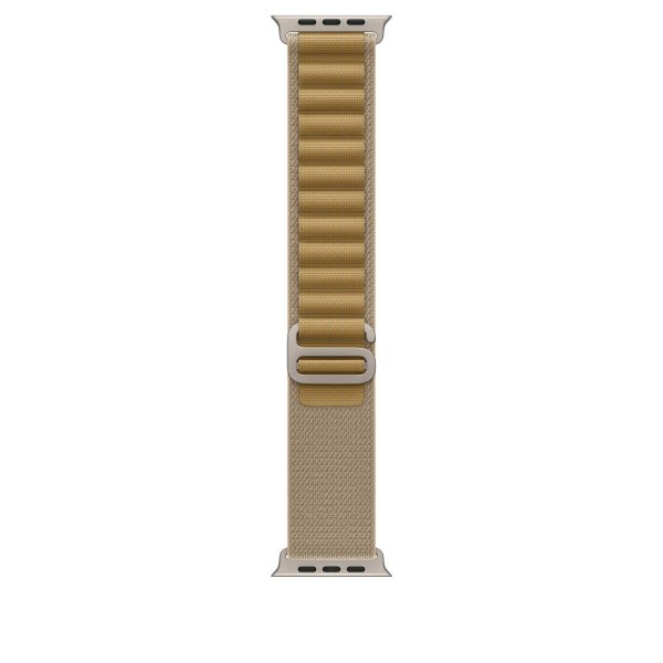 Ремешок для Apple Watch Ultra 49mm Tan Alpine Loop - M (Бежевый) Natural Titanium Finish